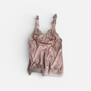 Victoria's Secret Blush Silk & Lace Chemise